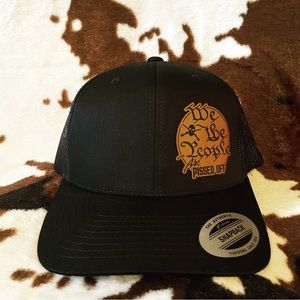 Black “We The People Are Pissed Off” Leather Patch Cap!